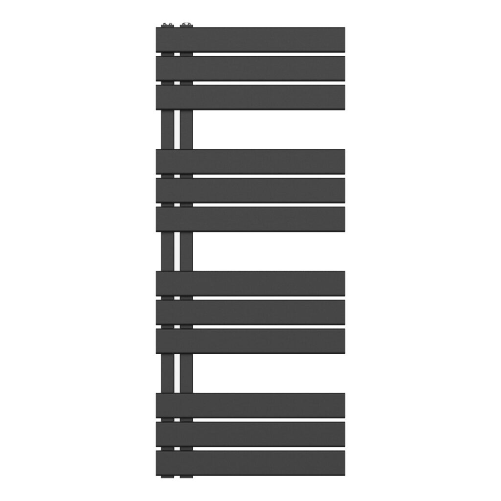 1200x500 - 593 Watt Handdoekradiator Links Aansluiting/Comb - Zwart