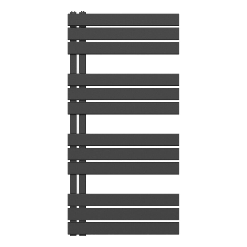 1200x600 - 681 Watt Handdoekradiator Links Aansluiting/Comb - Zwart