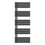1600X600 - 864 Watt HANDDOEK RADIATOR LINKS AANSLUITINGCOMB- ZWART