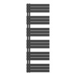 1800X600 - 1021 Watt HANDDOEK RADIATOR LINKS AANSLUITINGCOMB- ZWART