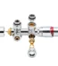 Thermostatische aansluitset chrome haaks