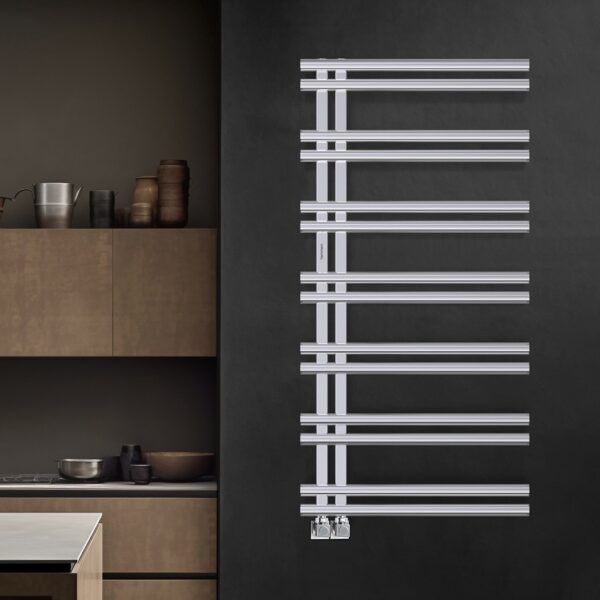120x50 cm RVS Designradiator Glanzend Chroom Storm