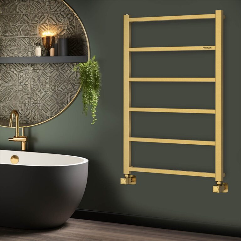 Diva Geborsteld Brass Gold Designradiator