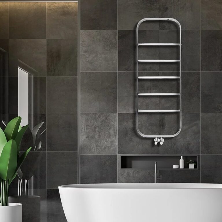 122x51 cm Spin Geborsteld Mat Inox Glanzend Designradiator