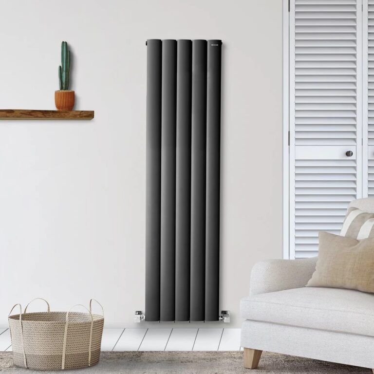 Lilac Verticale Antraciet Aluminium Radiator