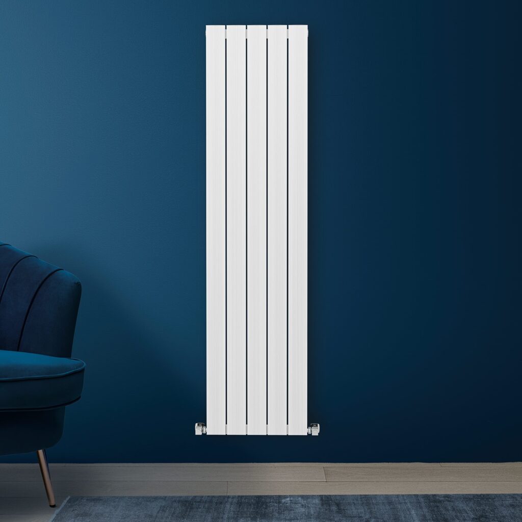 180x37 cm Mimosa Verticale Witte Aluminium Radiator Standaard Aansluiting