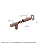 Onix Hoek Glanzend Koper Ventiel Pakket