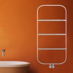 Spin Geborsteld Mat Inox Glanzend Designradiator (Voorpijp Spiegeloppervlak)