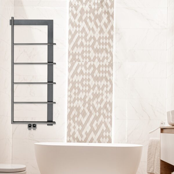 Step Geborsteld Mat Inox Glanzend Zwart Chroom Designradiator