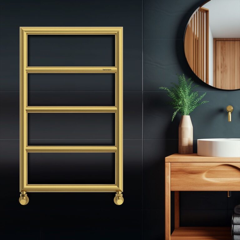Trendy Geborsteld Brass Gold RVS Designradiator