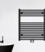 69x60 cm Alya Zwarte Designradiator Midden Aansluiting