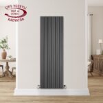 Amber Verticale Antraciet Aluminium Radiator