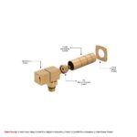 Azur Hoek Geborsteld Brass Gold Ventiel Pakket