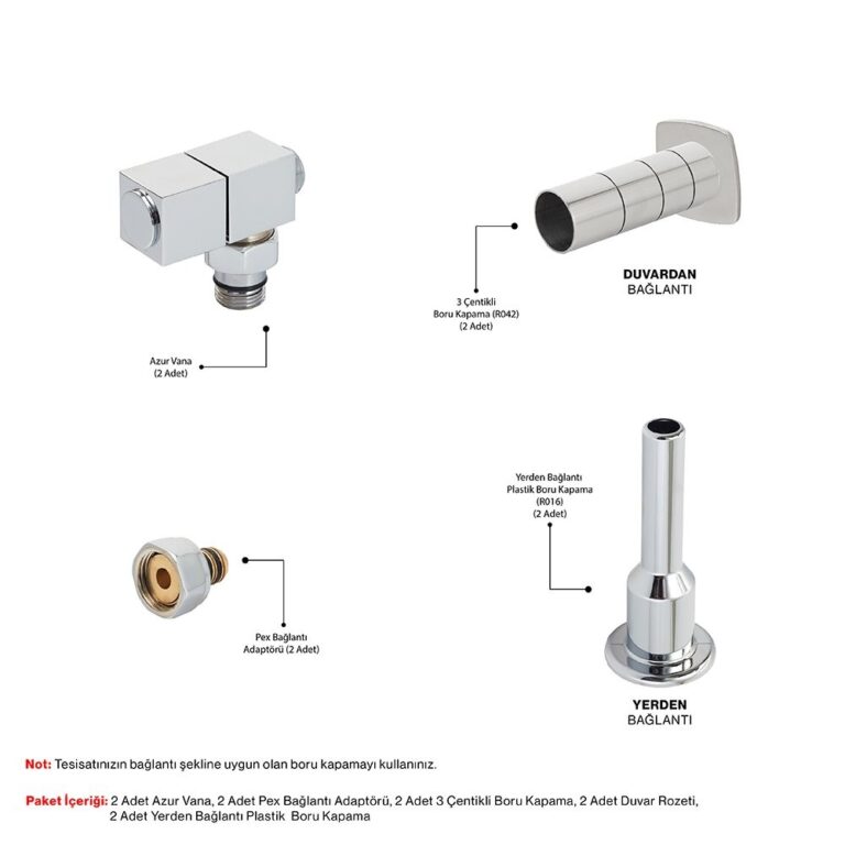 Azur Hoek Glanzende Ventiel Pakket
