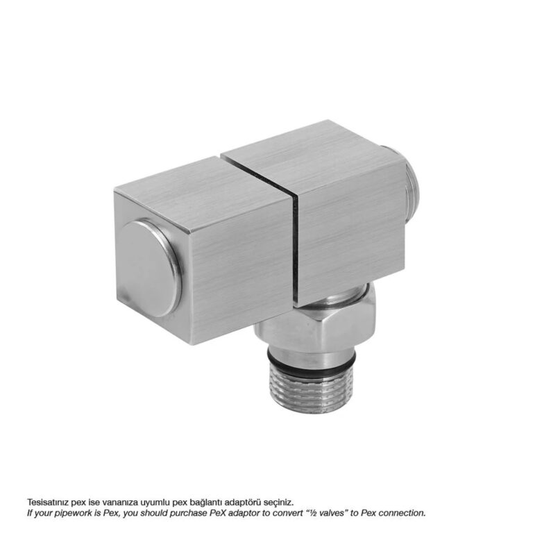 Azur Hoek Ventiel ½ PPRC Compatibele Geborsteld Matte Satijn Kleur