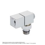 Azur Hoek Ventiel ½ PPRC Compatibel Chroom Glanzende Kleur