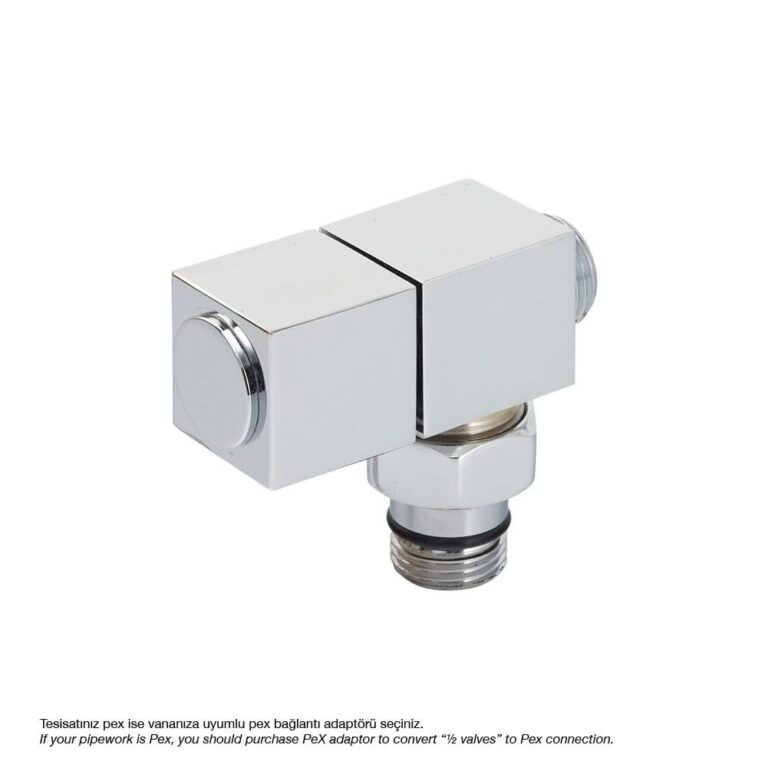 Azur Hoek Ventiel ½ PPRC Compatibel Chroom Glanzende Kleur