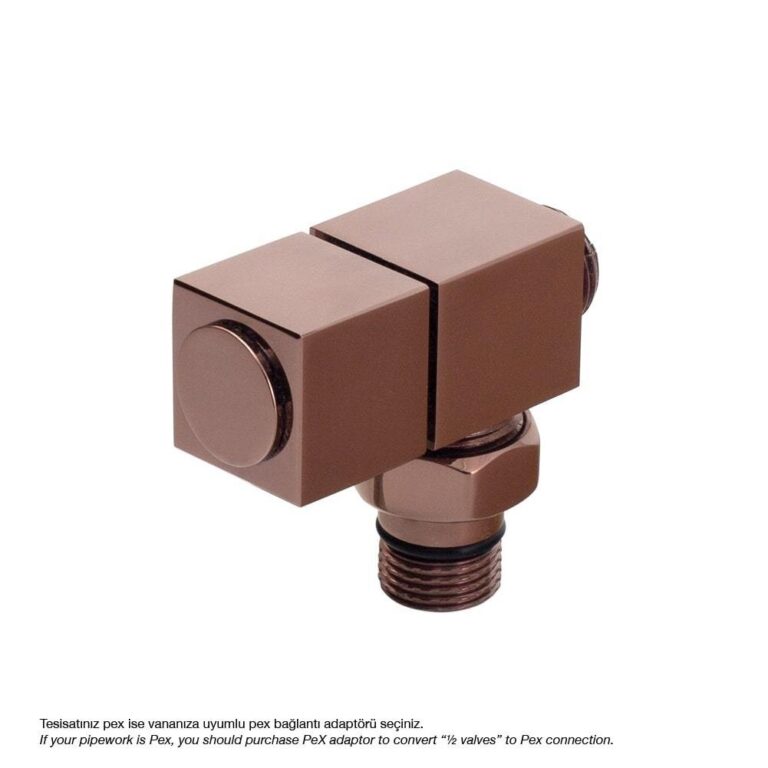 Azur Hoek Ventiel ½ PPRC Compatibel Glanzend Koper Kleur