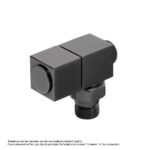 Azur Hoek Ventiel ½ PPRC Compatibel Glanzend Zwart Chroom Kleur