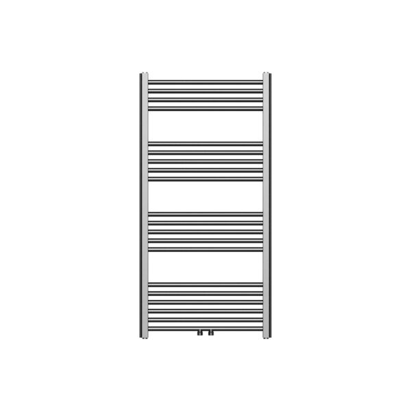120x60 cm - 414 Watt Handdoekradiator Midden Aansluiting Geborsteld Gunmetal
