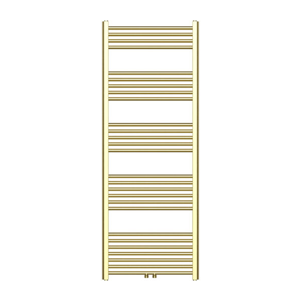 160x60 cm - 557 Watt Handdoekradiator Midden Aansluiting Geborsteld Goud