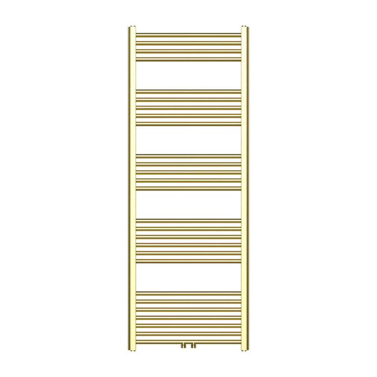 160x60 cm - 557 Watt Handdoekradiator Midden Aansluiting Geborsteld Goud