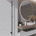 Callista elektrische staafhanddoekradiator 60 Watt 150 cm mat zwart - Afbeelding 2