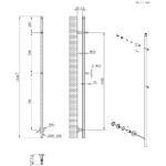 Callista elektrische staafhanddoekradiator 60 Watt 150 cm mat zwart - Afbeelding 4