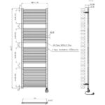 Elara elektrische radiator Smart WiFi 181,7 x 60 cm gunmetal - Afbeelding 3