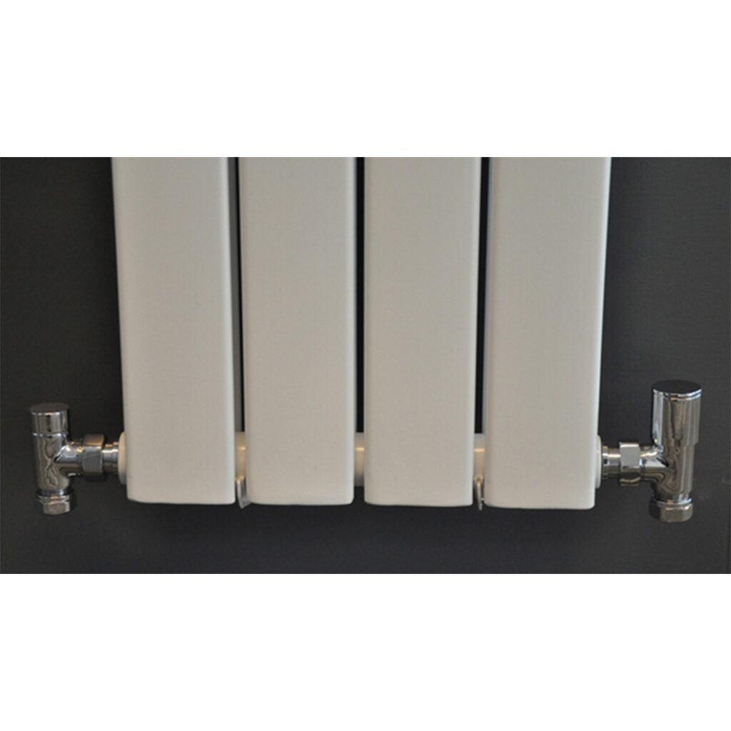 Luxe radiator aansluitset haaks chroom