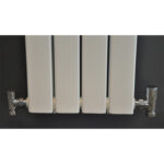 Luxe radiator aansluitset haaks chroom