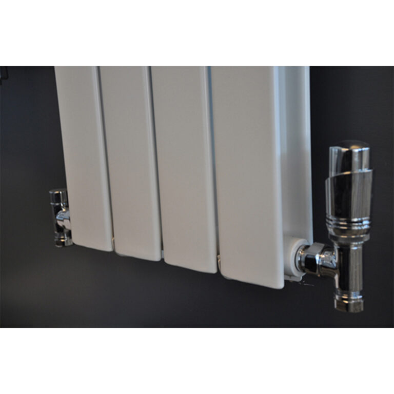 Luxe therm rad aansluitset haaks chroom