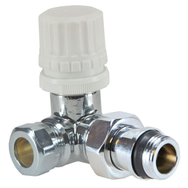 Luxe therm ventiel 1/2''x15 (M22) knel haaks rechts chroom