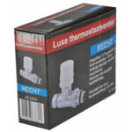 Luxe therm voorber vent 1/2''x15 (M22) knel recht chroom - Afbeelding 2