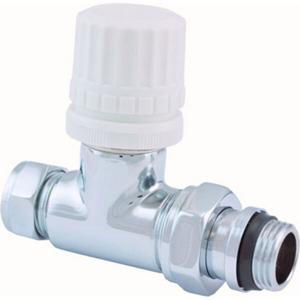 Luxe therm voorber vent 1/2''x15 (M22) knel recht chroom