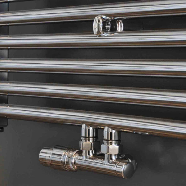 Set onderblok compl haaks (links) 16x2,0 +15 knel chroom