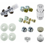 Set onderblok compl haaks (rechts) 16x2,0 +15 knel chroom