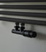Set thermostatisch onderblok haaks-rechts mat zwart