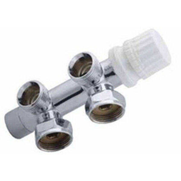 Thermostatisch 3/4 onderblok haaks-rechts chroom