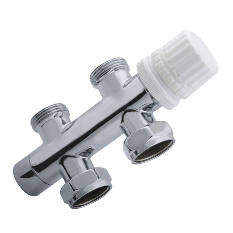 Thermostatisch 3/4 onderblok recht chroom