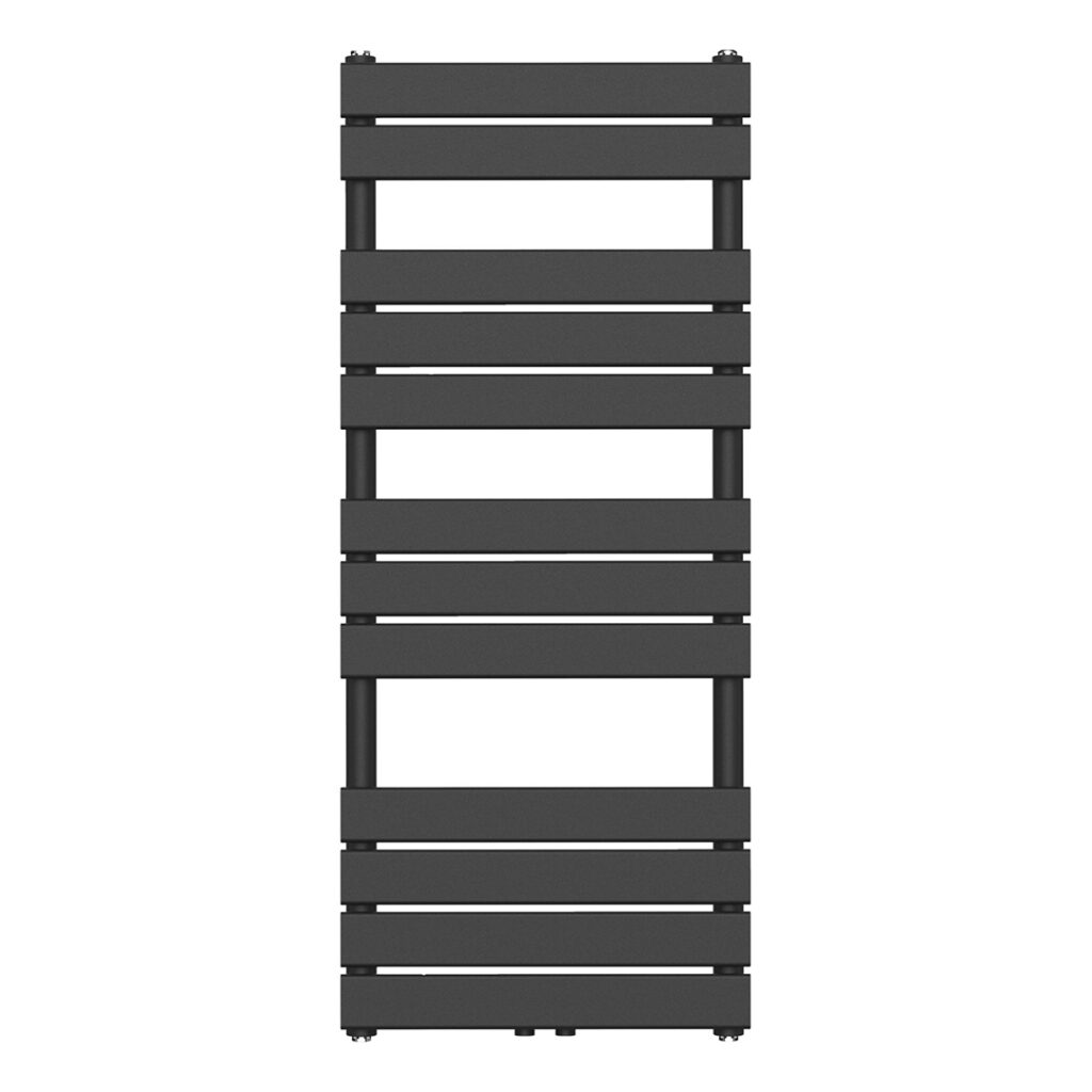 120x50 cm - 593 Watt Handdoekradiator Links Aansluiting - Zwart