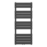 120x50 cm - 593 Watt Handdoekradiator Links Aansluiting - Zwart