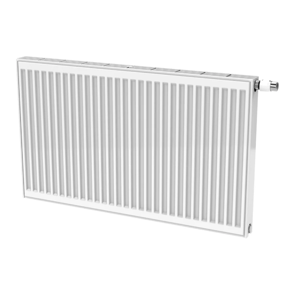70 x 80 cm - 2170 Watt T33 | STELRAD 8 paneelradiator geribbelde voorzijde wit