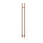 Rod Staafhanddoekdroger - Elektrisch - Dubbel - 120W - 150x17 cm - Geborsteld Koper
