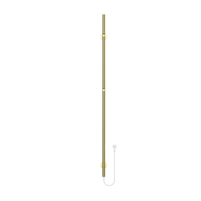 Rod Staafhanddoekdroger - Elektrisch - Enkel - 60W - 150x6 cm - Geborsteld Goud