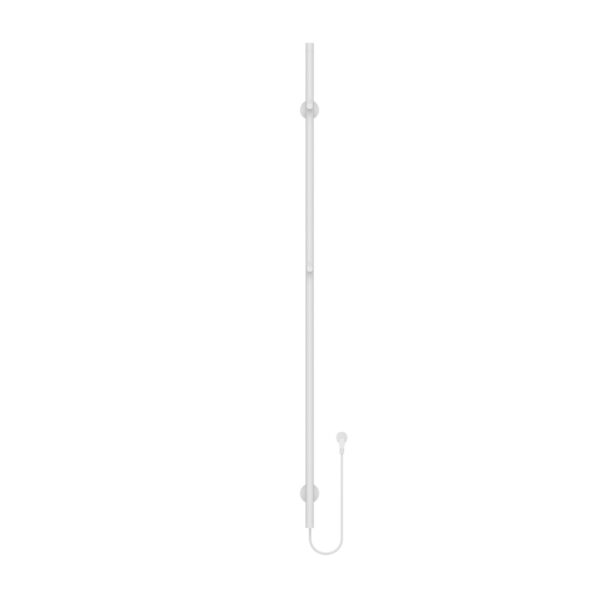 Rod Staafhanddoekdroger - Elektrisch - Enkel - 60W - 150x6 cm - Glanzed Wit