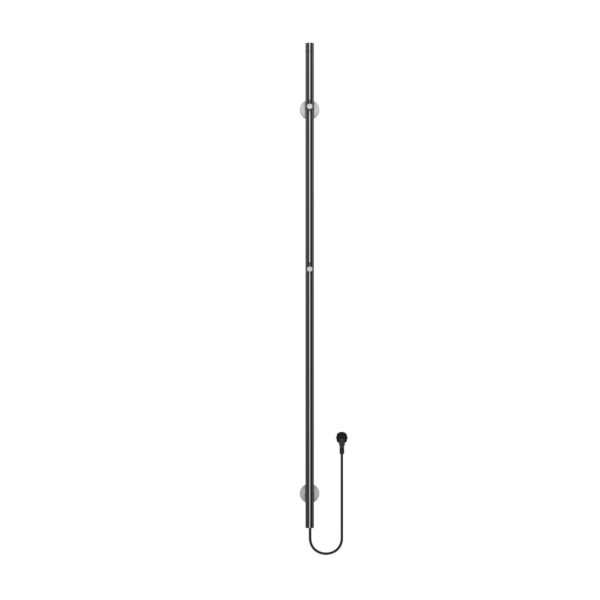 Rod Staafhanddoekdroger - Elektrisch - Enkel - 60W - 150x6 cm - Gunmetal