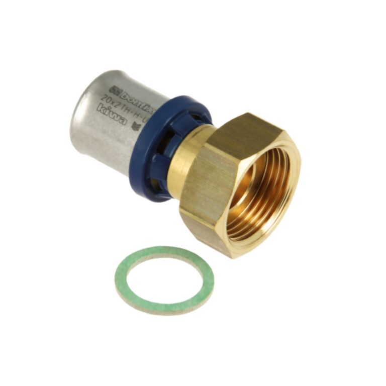 2-delige koppeling met klingerit ring binnendraad x alu-pers