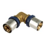 Kniekoppeling 2 x alu-pers