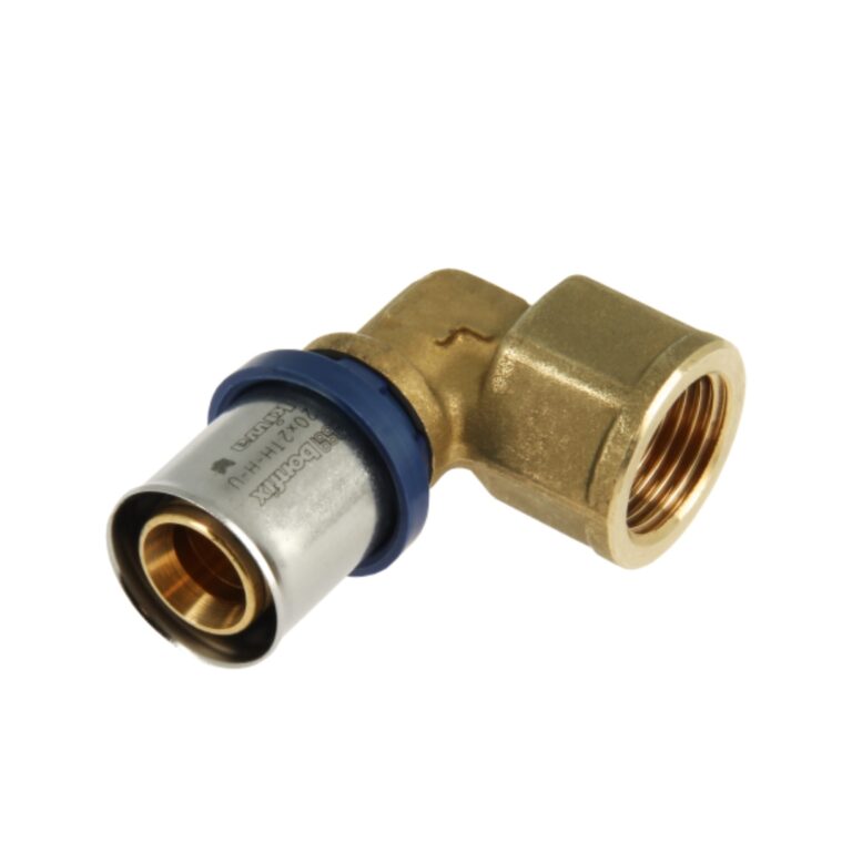 Kniekoppeling binnendraad x alu-pers